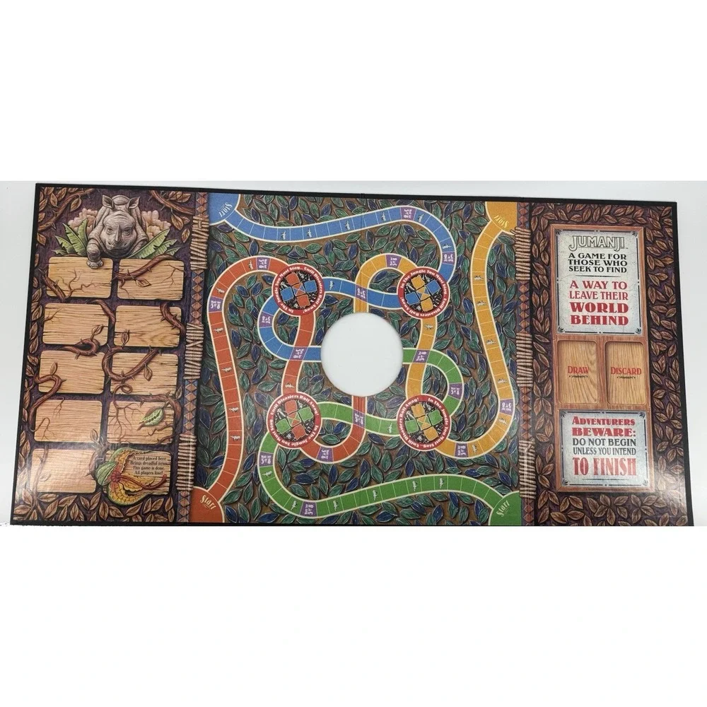 Vintage Jumanji Board Game Milton Bradley 1995 Family Kids Movie Book